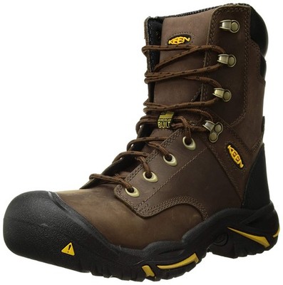 KEEN Utility Men's Mt Vernon 8'' Steel Toe WP Work Boot Cascade Brown Size 11.5 D