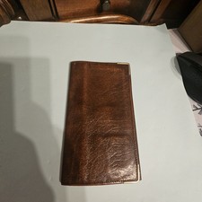 Vintage Brown Leather Men Bifold Wallet
