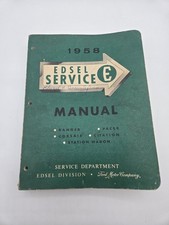 1958 Edsel Factory Service Shop Maintenance Repair Manual Book, Original OEM