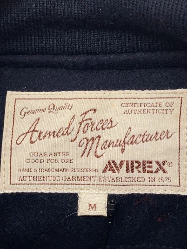 AVIREX Stadium Jacket M Wool Black 6152201 Used - Image 3 of 4