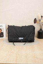 Prada Messenger Bag Black Nylon/Double Straps