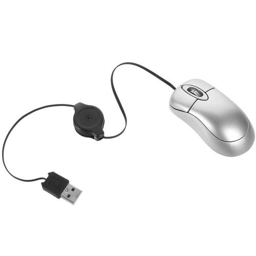 Retractable Cable USB Mouse Optische Arbeit Reisen Mit Einziehbarem Kabel - 第 1/12 張圖片