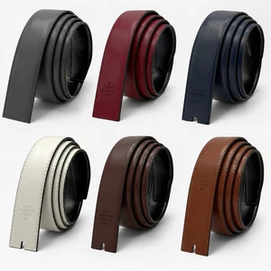 Handmade Genuine Leather Reversible Belt Strap Replacement  1-3/8"(35mm) Wide
