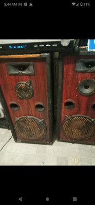 2-Piece Home Theater System Speakers and Subwoofer