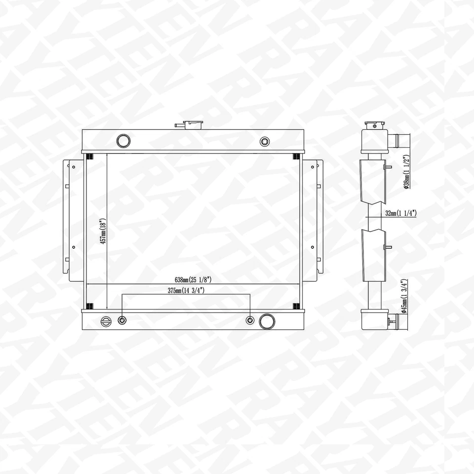 Radiator for 1978 1979 Dodge CB300 Plymouth PB200 PB300 1978 Dodge D100 D150 Foto 3 de 4