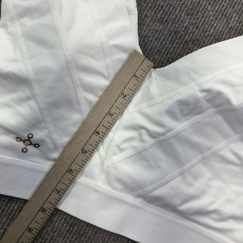 Tommie Copper Sports Bra Womens XL White Zip Front Znergy Shoulder Support - Picture 7 of 9