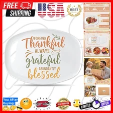 Fall Thanksgiving Melamine Platter Gift Reusable Turkey Serving Tray Serving ...