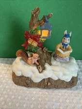 1993 Fitz & Floyd Holiday Hamlet Carols in the Snow Enchanted Forest, With Box