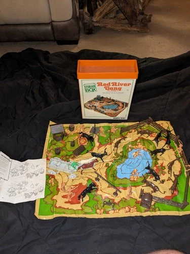 Vintage 1977 MARX Red River Gang Playset Rare Model 8651 Looks Like Most Is Here