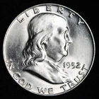 GEM BU UNCIRCULATED UNC MS 1952-D SILVER FRANKLIN HALF DOLLAR BRILLIANT LUSTER
