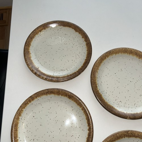 4 McCoy Pottery 7 1/2” Graystone Drip Glaze Salad Plates Granny Chic Cottage - Picture 5 of 7