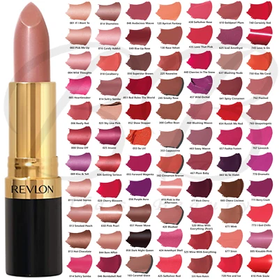 REVLON SUPER LUSTROUS LIPSTICK PINK / BROWN / RED / BURGUNDY / CORAL / NUDE