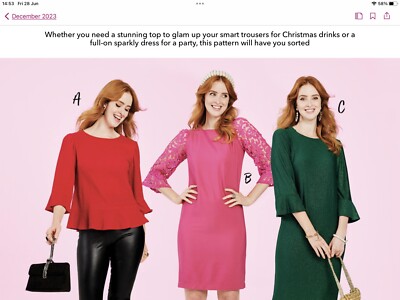  Prima Muster Dezember 2023 Party Top  und Kleid 6-24