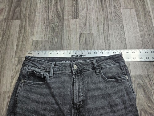 OId Navy Womens Size 8 High Rise Vintage Secret Slim Pockets Grey Black Jeans - Picture 7 of 11