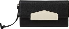 Cartera de Cuero Danielle Nicole Tecnología RFID Negra Marfil NUEVA (137)