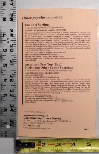 The Actors’ Challenge Harry M. Bagdasian & Lisa Levin Itte’ 1995 Preview Copy - Picture 12 of 12