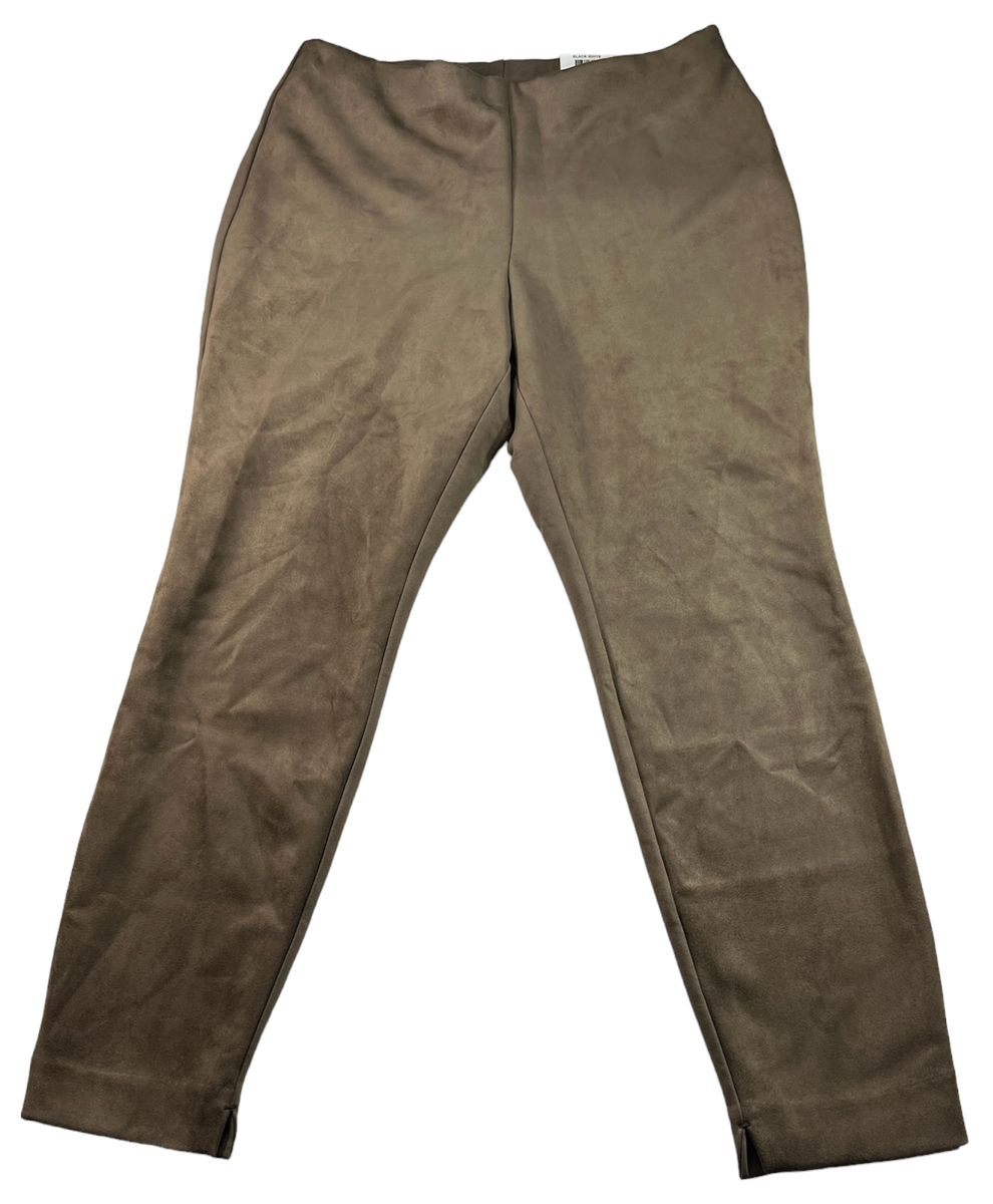 Alfani Leggings Pants Womens Size Large Brown Faux Suede Pull On