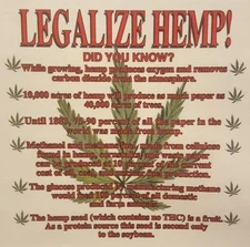 LEGALIZE HEMP! DID YOU KNOW? POT WEED MARIJUANA LEAF MARY  SHIRT #MJ-4 POCKET