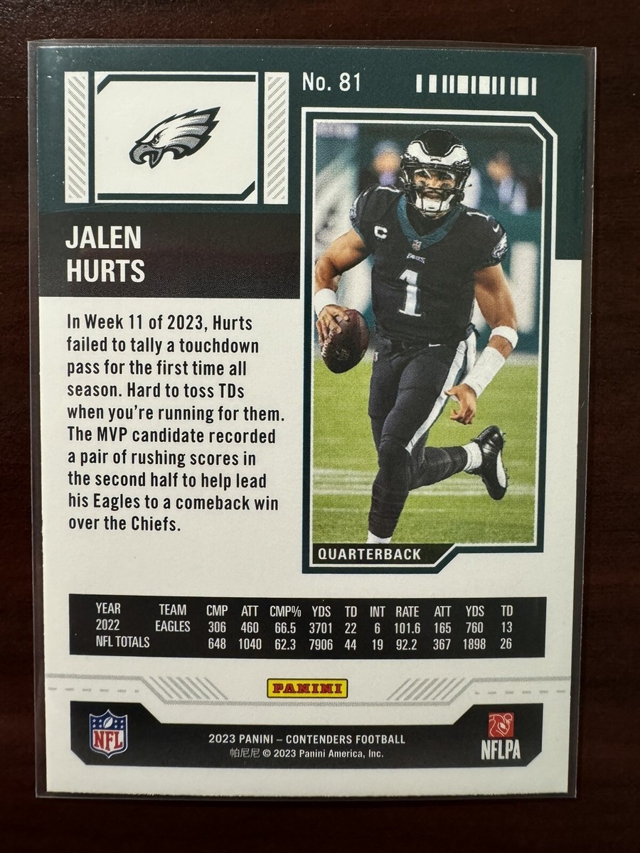 2023 Panini Contenders Football Jalen Hurts #81 Philadelphia