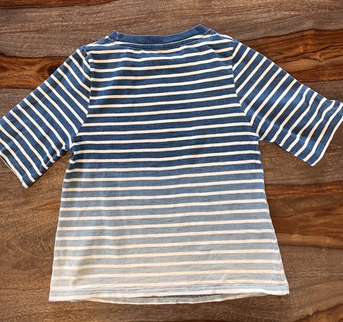 Uniqlo Blue White Striped T Shirt Tee Short Sleeve Round Crew Neck Size XS - Picture 7 of 7