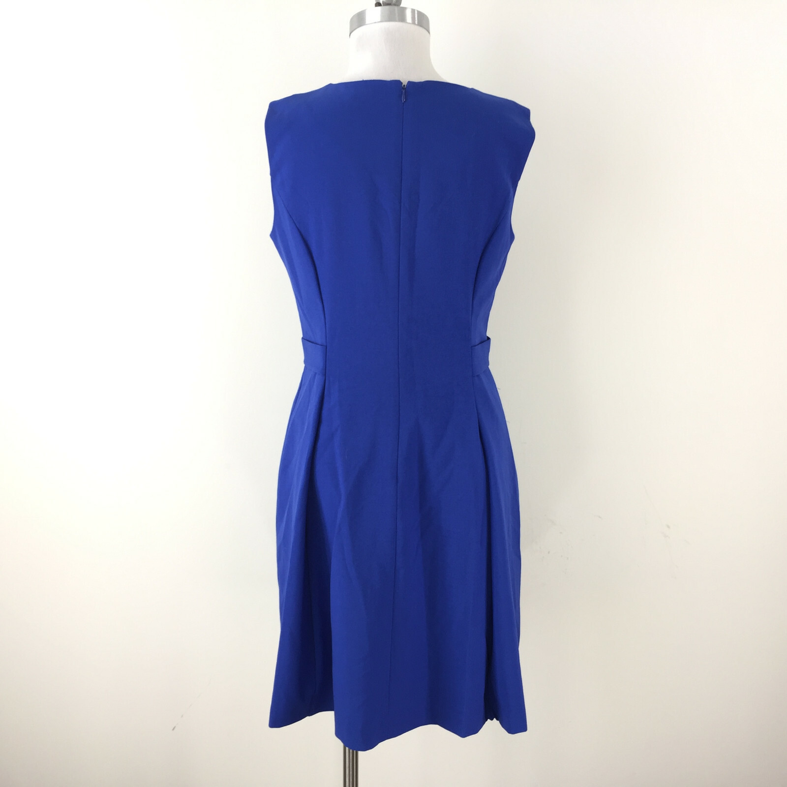 Calvin Klein 10 Royal Blue A line Flare dress Sleevel… Gem