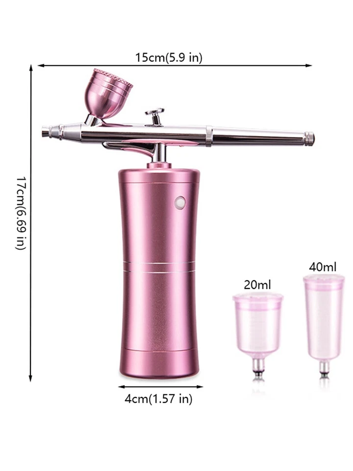 Compresor de aerógrafo de carga USB pistola de aerógrafo portátil para arte en uñas decoración de pasteles Foto 2 de 4