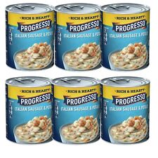 Progresso Soup Rich  Hearty ITALIAN SAUSAGE  POTATO Ready to Eat 6 Cans