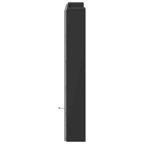 LED Lights Headboard Wooden Storage Shelf Bedhead Head Black Single Size 100cm - Picture 7 of 12