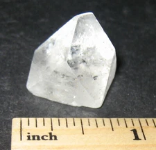 .75" BEAUTIFUL NATURAL CLEAR APOPHYLLITE CRYSTAL PYRAMID POINT TIP INDIA 8.1g *2