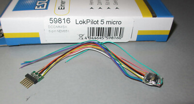 ESU 59816 LokPilot 5, micro, DCC/SX/MM, Digital Decoder, 6-pin, NEM 651