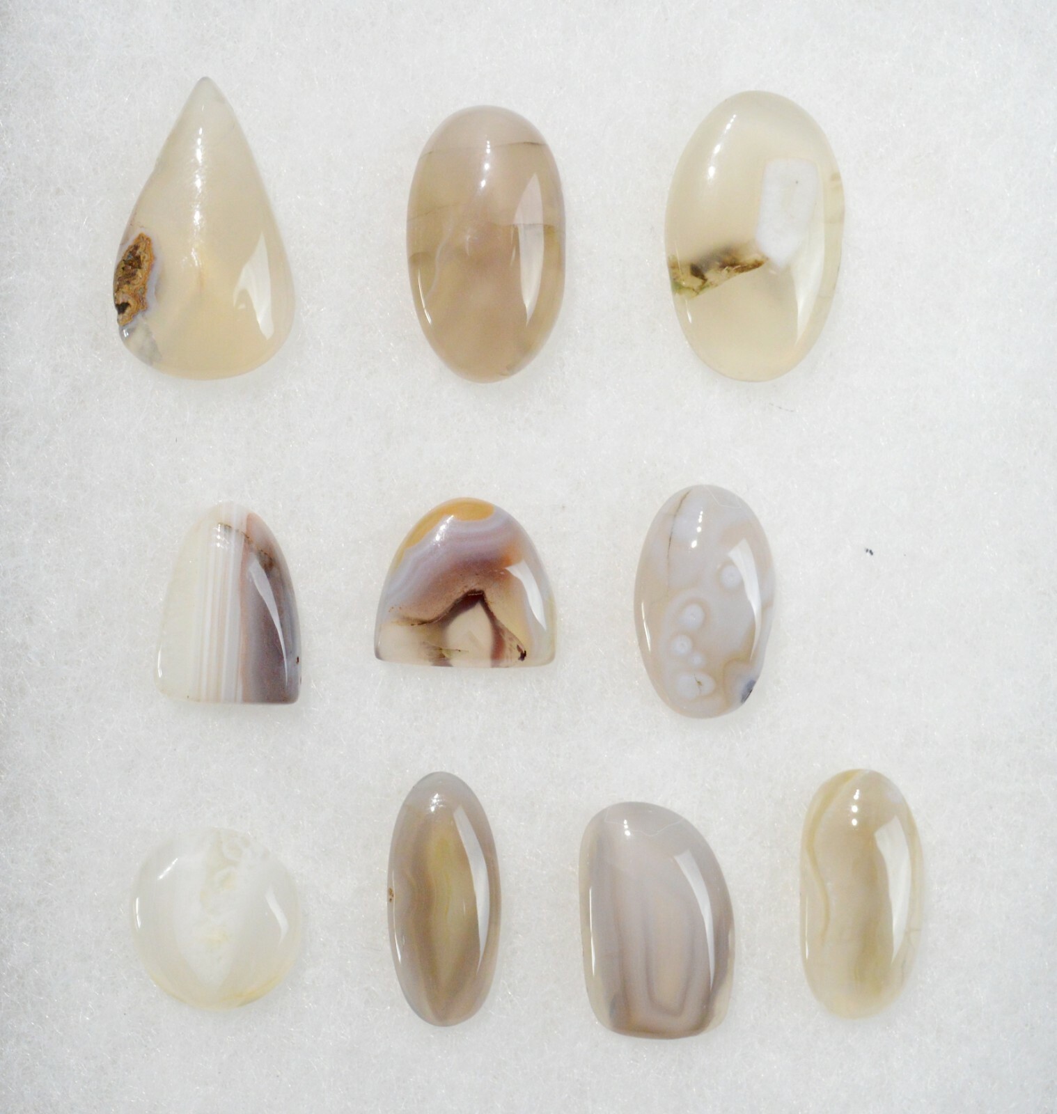 Lot agate 200 carats cabochon pierre naturelle minéraux pour création bijoux BY49
