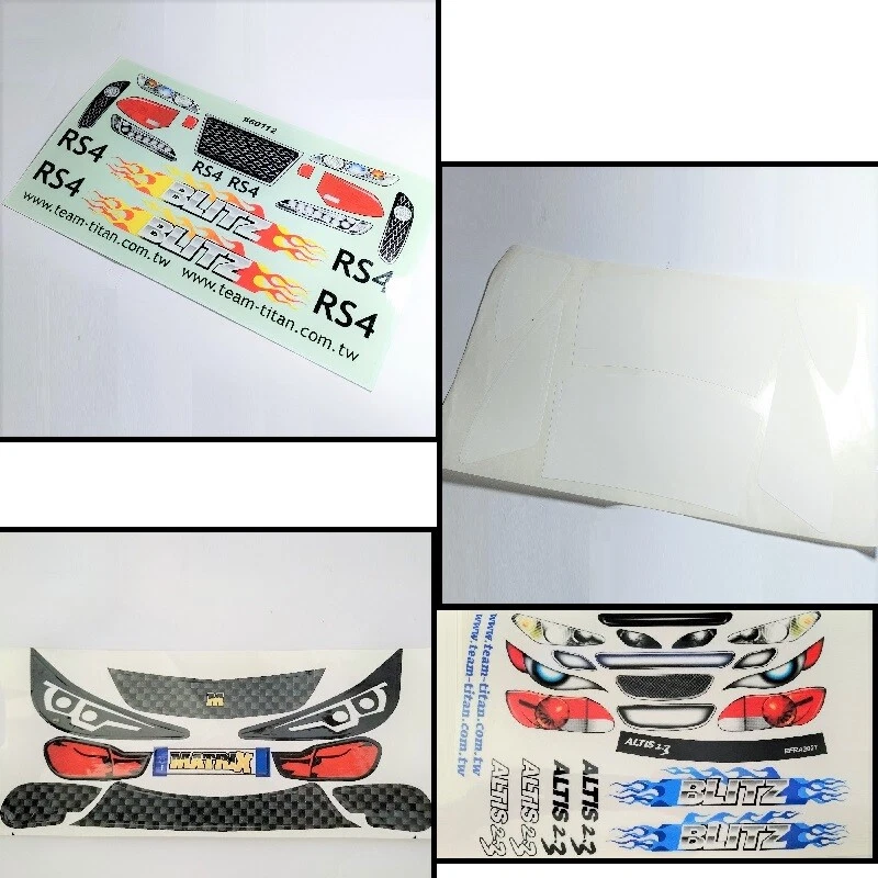 Serie Von Aufklebern Für RC Auto Blits Matrix SC. 1/10 RS4 60112 Altis 2.3 60109 - Bild 1 von 1