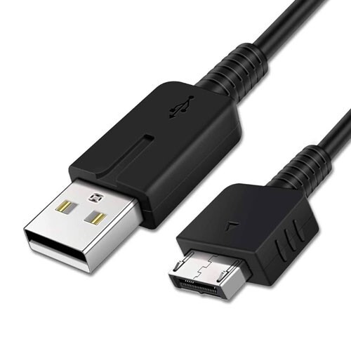 TRIXES USB-Ladekabel Für PS Vita – 1 M, Schwarz, Zum Laden & Synchronisieren, Inkl. 12 Monate Garantie
