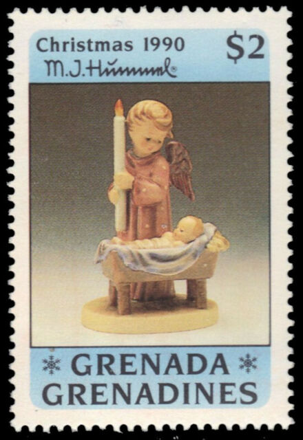 GRENADA-GRENADINES 1251 - Hummel Figurines "Angel with Candle" (pb40017)