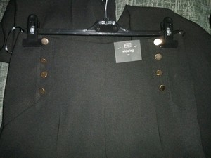 black wide leg suit trousers