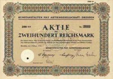 Kunstanstalten May AG 1942 Dresden Sachsen F&uuml;rth Aschaffenburg Unterfranken 200