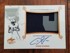 Chris Godwin 2017 Leaf Trinity #PA-CG1 Player-Worn Patch Auto Rookie Card