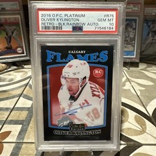 2016 O-Pee-Chee Platinum Oliver Kylington Retro Rookie Black Rainbow Auto PSA 10