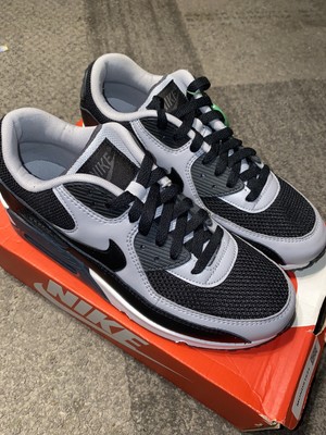 NIKE AIR MAX 90 ESSENTIAL BLACK WOLF GREY WHITE 537384 053 Men's Size 8 |  eBay
