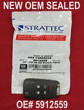 NEW OEM 5912559 13585206 Buick Logo Switchblade Flip Key Proximity PEPS 5Btn