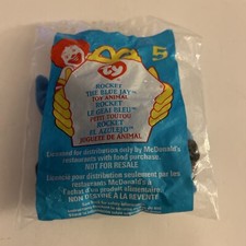 1999 McDonalds Teenie Beanie Baby  5 ROCKET the BLUE JAY - Vintage