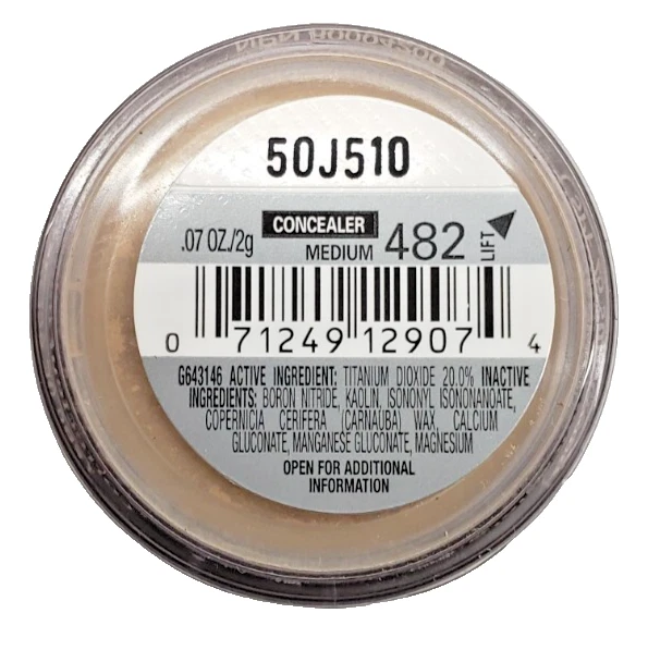 NEW L'Oréal TRUE MATCH NATURALE MINERAL Concealer SPF 25- 482 MEDIUM - Image 2 of 2