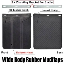 2x Universal Heavy Duty Rubber Mudflaps Mud Flaps Splash Guards Mudguard 15x12”