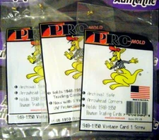 1948-50 Vintage card 1 screw holder Pro Mold Lot of 3 pictured quick ship