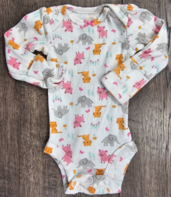 Baby Girl Clothes Simple Joys Carter's Preemie Pig Elephant Tiger Bodysuit