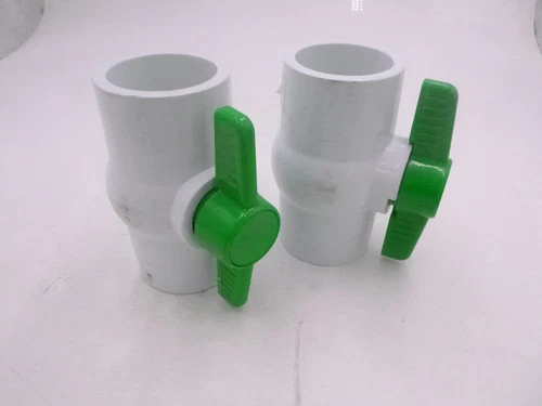 2 Pack Jones Stephens B90200 PVC 2" Socket Ball Valve - Picture 1 of 2