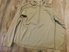 US MILITARY G III SAND MID WEIGHT COLD WEATHER SHIRT SIZE LARGE - LONG