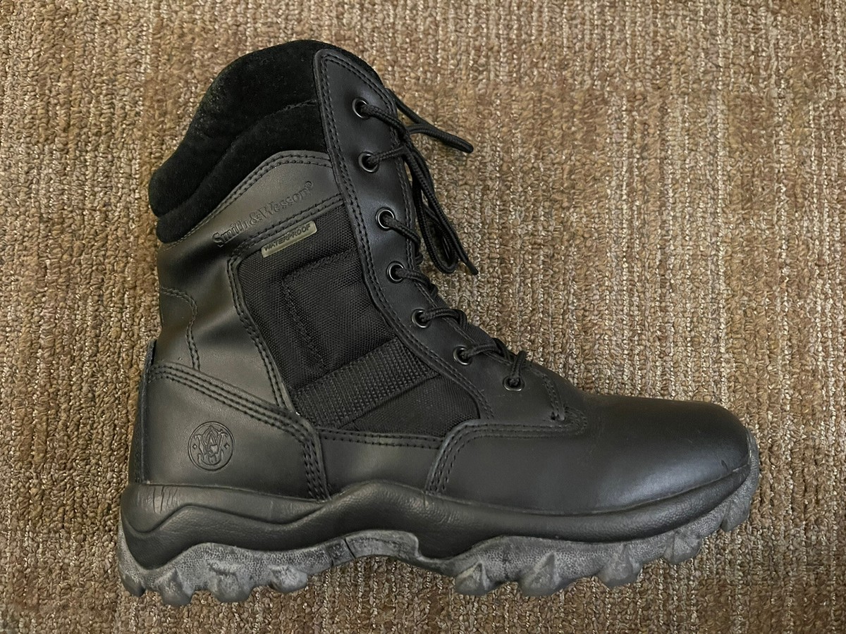 Smith & Wesson Breach Black Leather Tactical Combat Boot 8