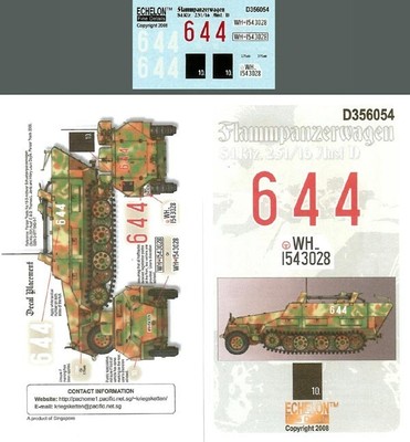 Echelon EF-D356054 1/35 Sd.Kfz.251/16 Ausf.D Flammpanzer-Wagen