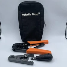Paladin Tools WE/SS MOD Plugs Hand Cable Crimpers w/ Wire Stripper & Case